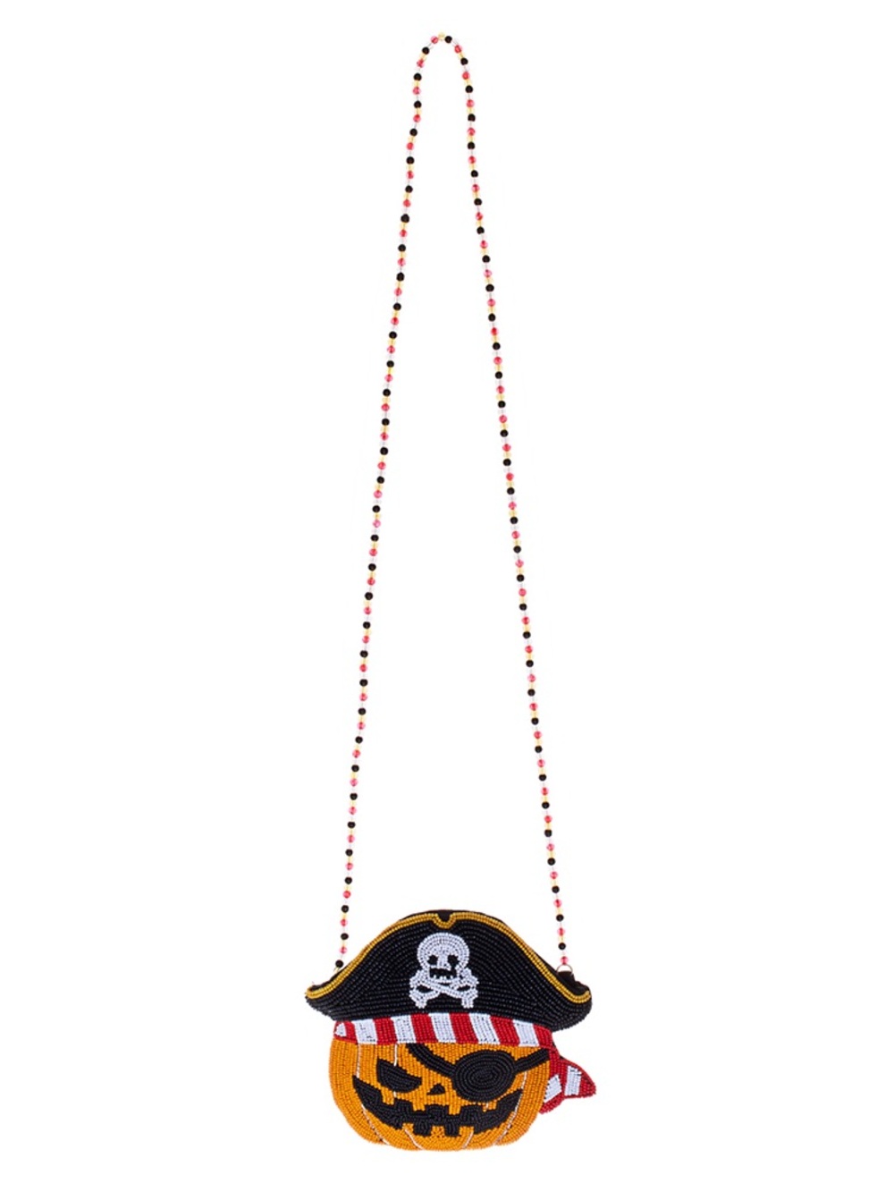 Kids Pumpkin Pirate Crossbody Bag - Orange